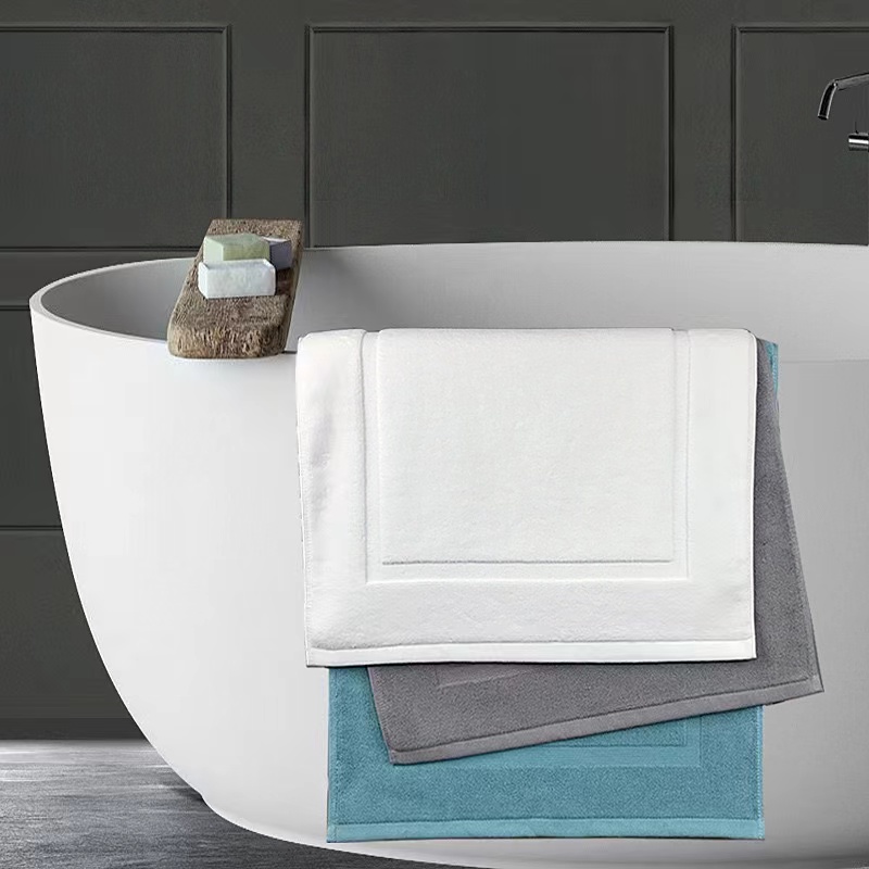 Home Bathroom Spa - White Floor Towel Thicken Jacquard SPA