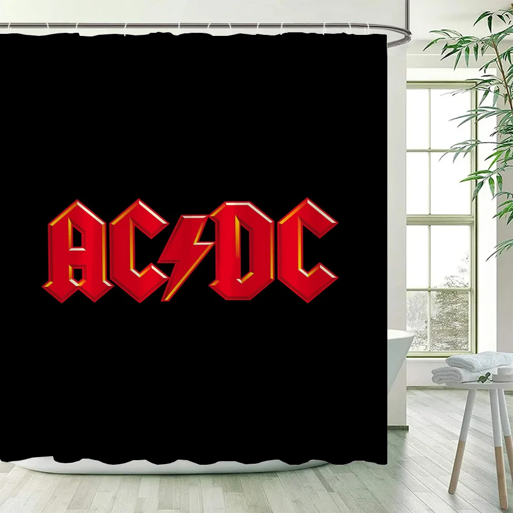 Home Bathroom Partition - Rock-ACDC Shower Curtain for Bathroom Accessories