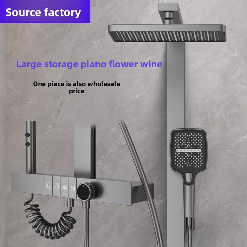Home Bathroom Shower - Digital Shower Head Set Pressure Boost