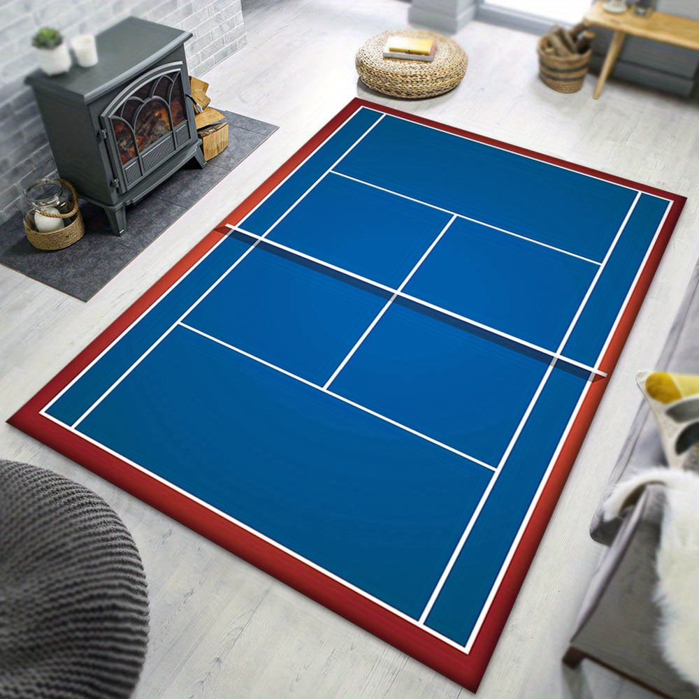 Home Toilet Bathroom Design - Tennis Court Design Area Rug Non