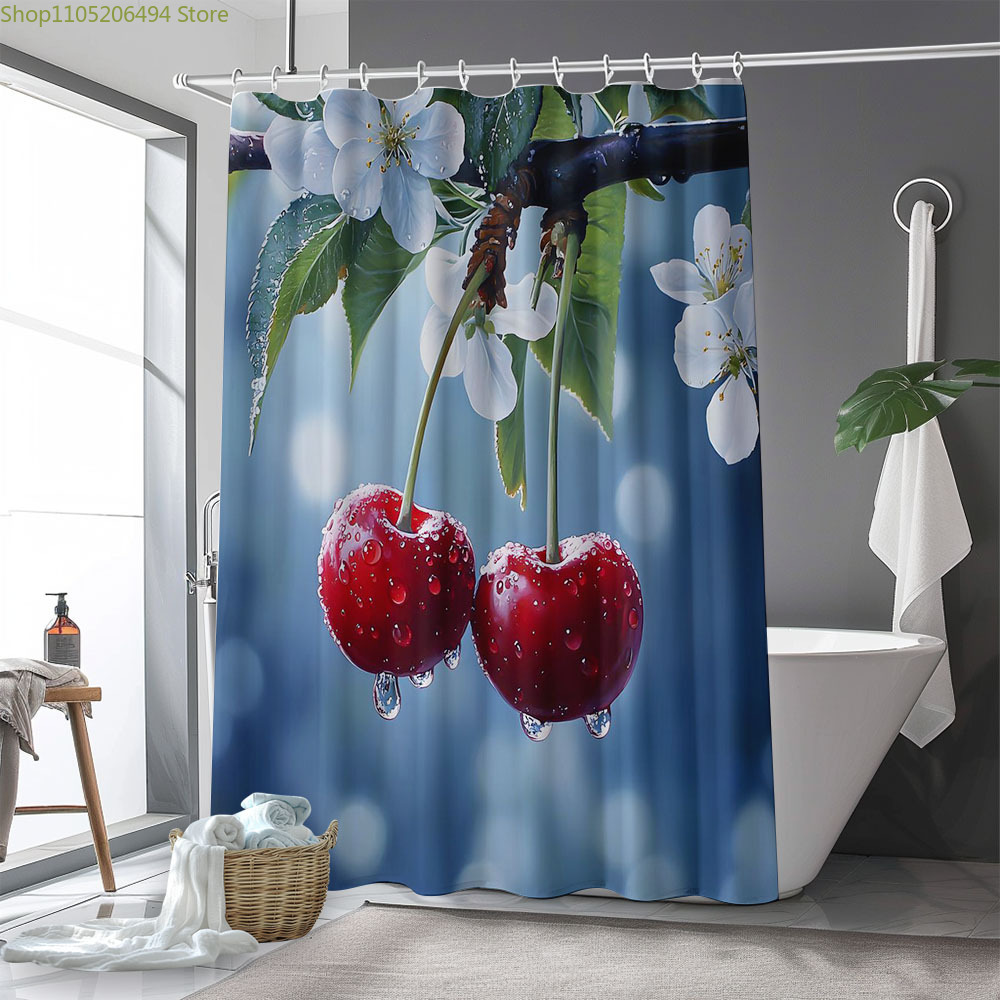 Home Bathroom Design Ideas - Fresh Cherry Blossom Shower Curtain, Nature