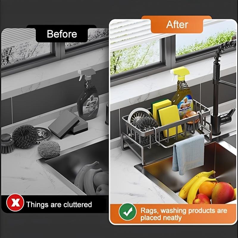Sponge Drainer Rack With Towel - đánh giá và giá Home Kitchen Bathroom Marketing