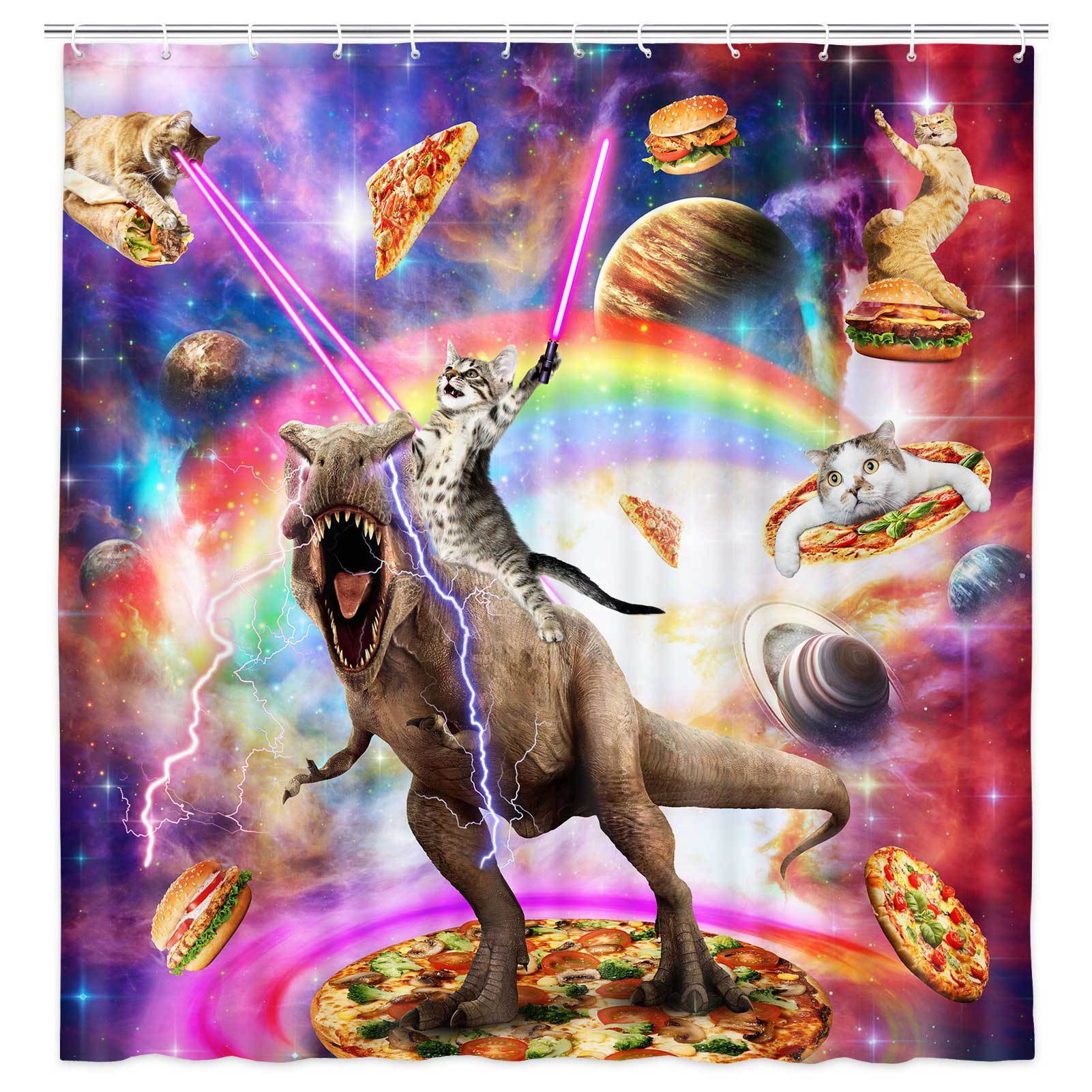 VIKAMA Shower Curtain Cat Funn - đánh giá và giá Home Bathroom Partition