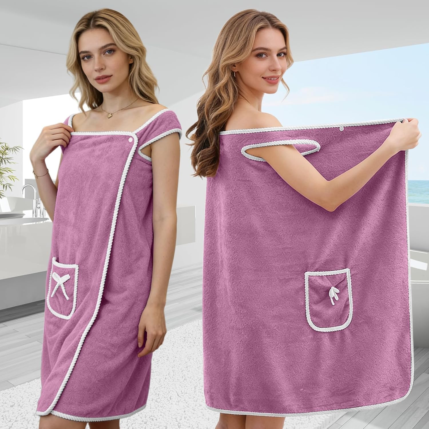 Fast Drying Wearable Bath Towe - đánh giá và giá Home Bathroom Spa