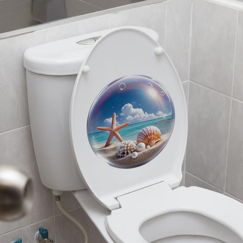 【HG】Ocean Themed Toilet Sticke - đánh giá và giá Home Toilet Bathroom Design