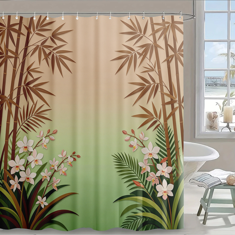 Waterproof Botanical Tropical  - đánh giá và giá Home Bathroom Design Ideas