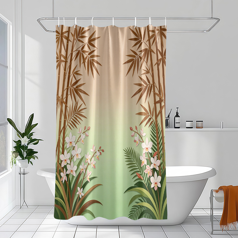 Waterproof Botanical Tropical  - đánh giá và giá Home Bathroom Design Ideas