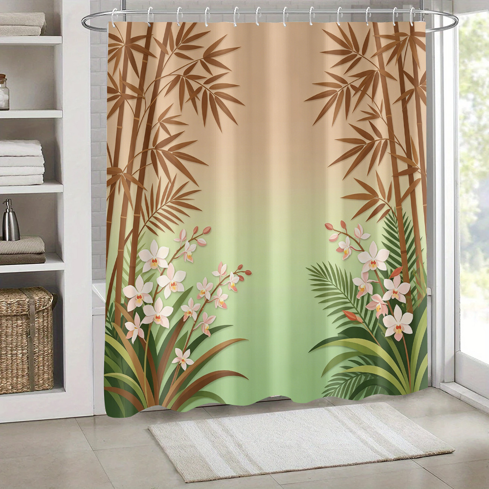 Waterproof Botanical Tropical  - đánh giá và giá Home Bathroom Design Ideas