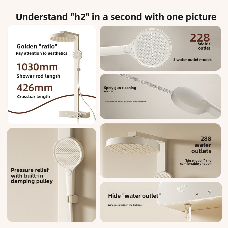 Smart Digital Display Dechlori - đánh giá và giá Home Bathroom Shower