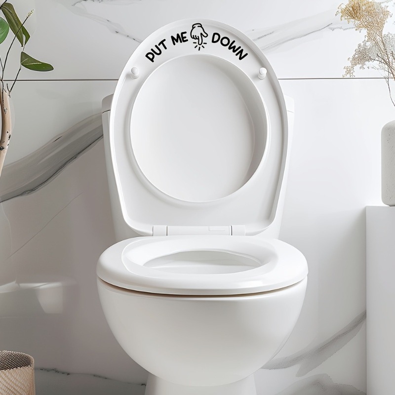 2Pcs Funny Toilet Sticker PUT  - đánh giá và giá Home Bathroom Design Ideas