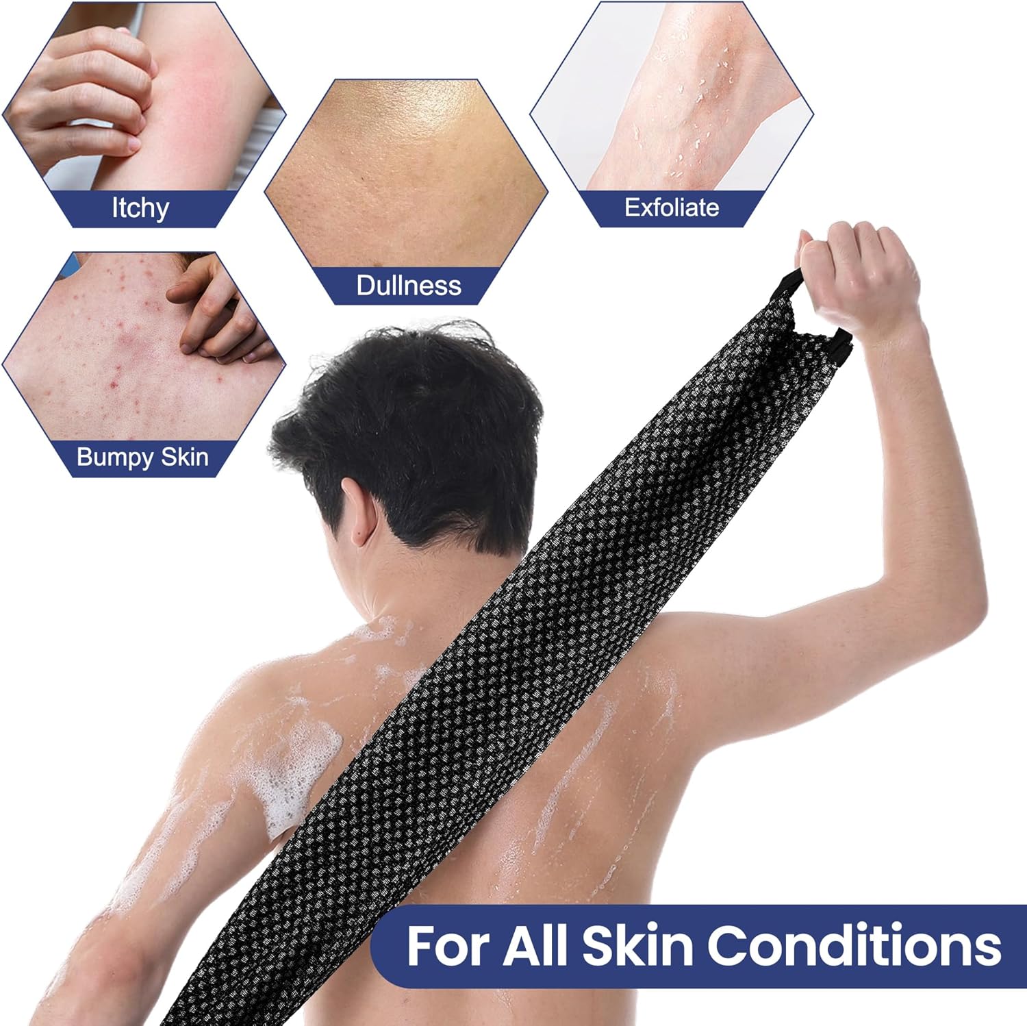 Exfoliating Body Wash Towel So - đánh giá và giá Home Bathroom Spa