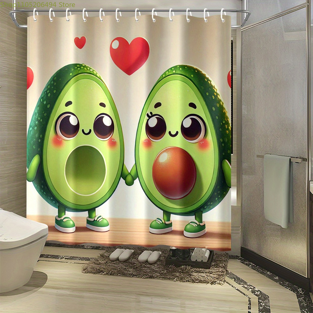 Cute Avocado Couple Shower Cur - đánh giá và giá Home Bathroom Design Ideas