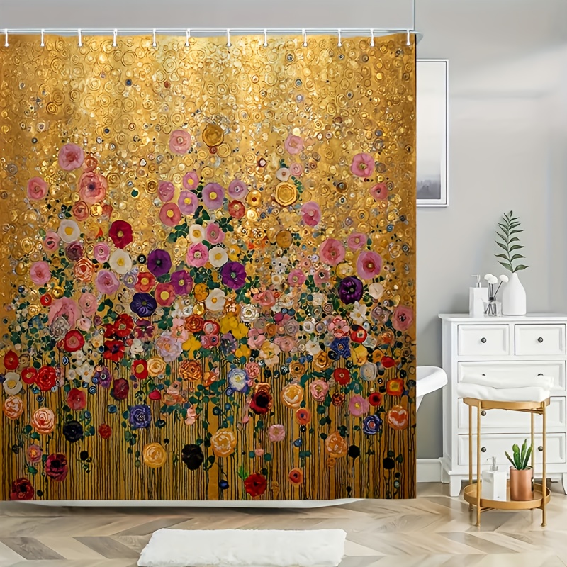 Luxury Gold Floral Print Showe - đánh giá và giá Home Bathroom Spa