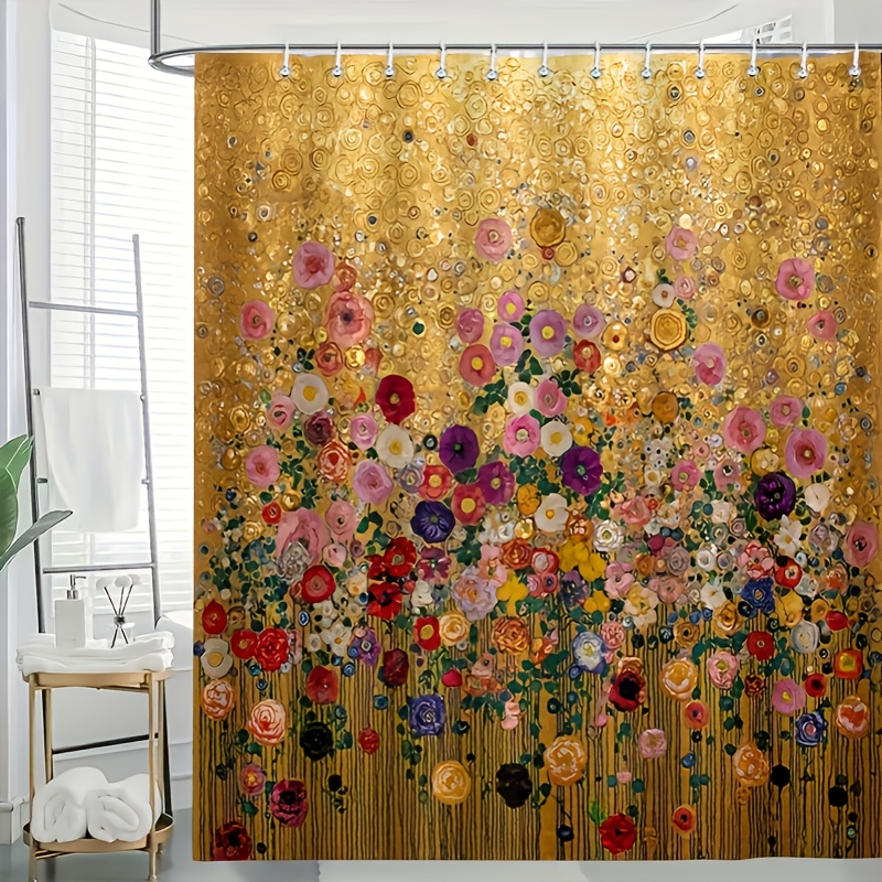 Luxury Gold Floral Print Showe - đánh giá và giá Home Bathroom Spa