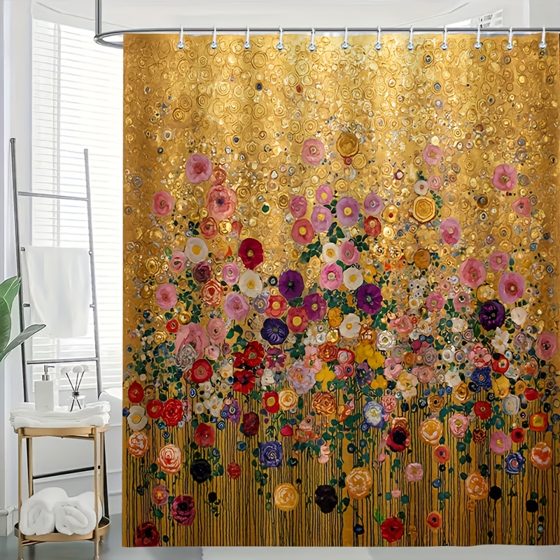 Luxury Gold Floral Print Showe - đánh giá và giá Home Bathroom Spa