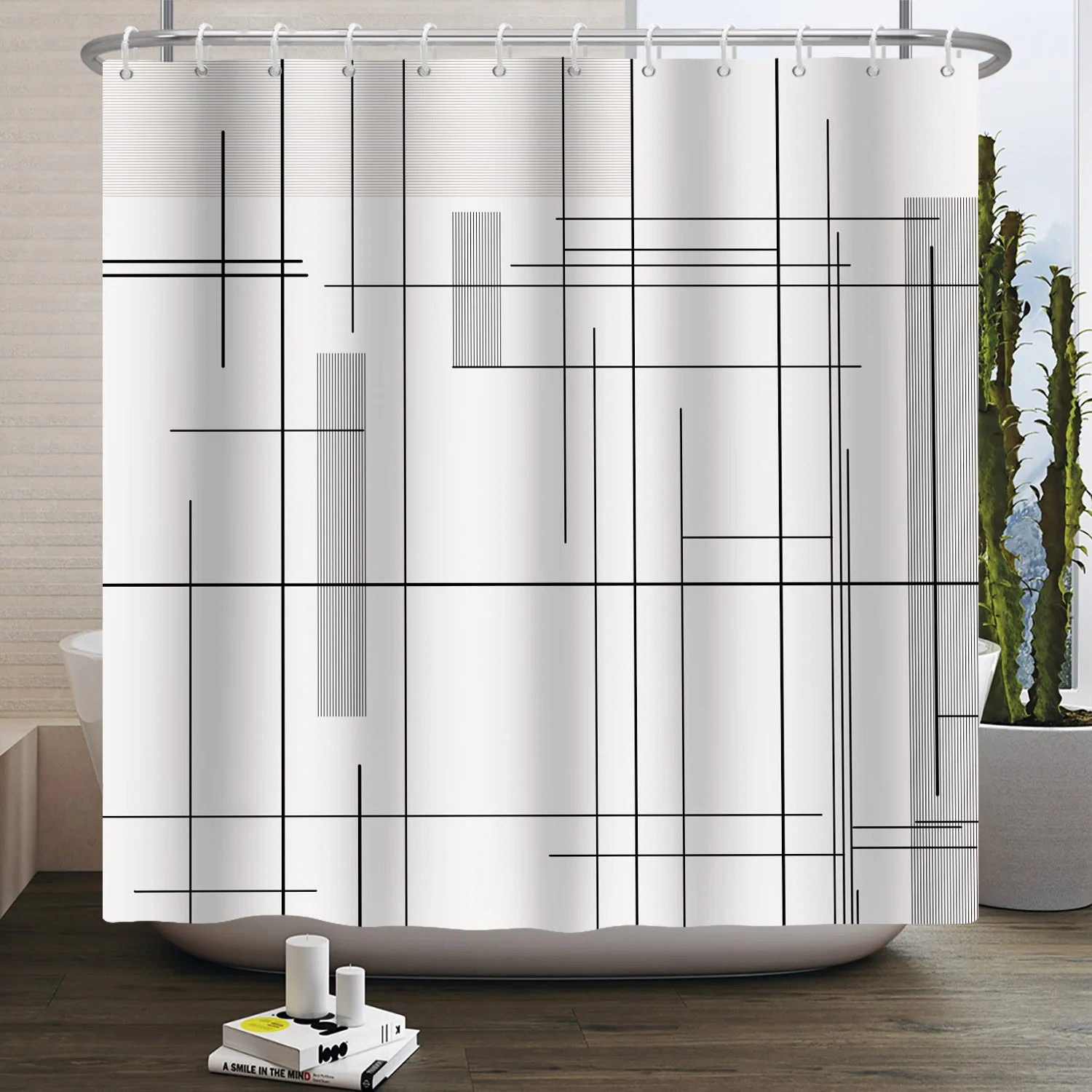 Simple Line Pattern Shower Cur - đánh giá và giá Home Bathroom Partition