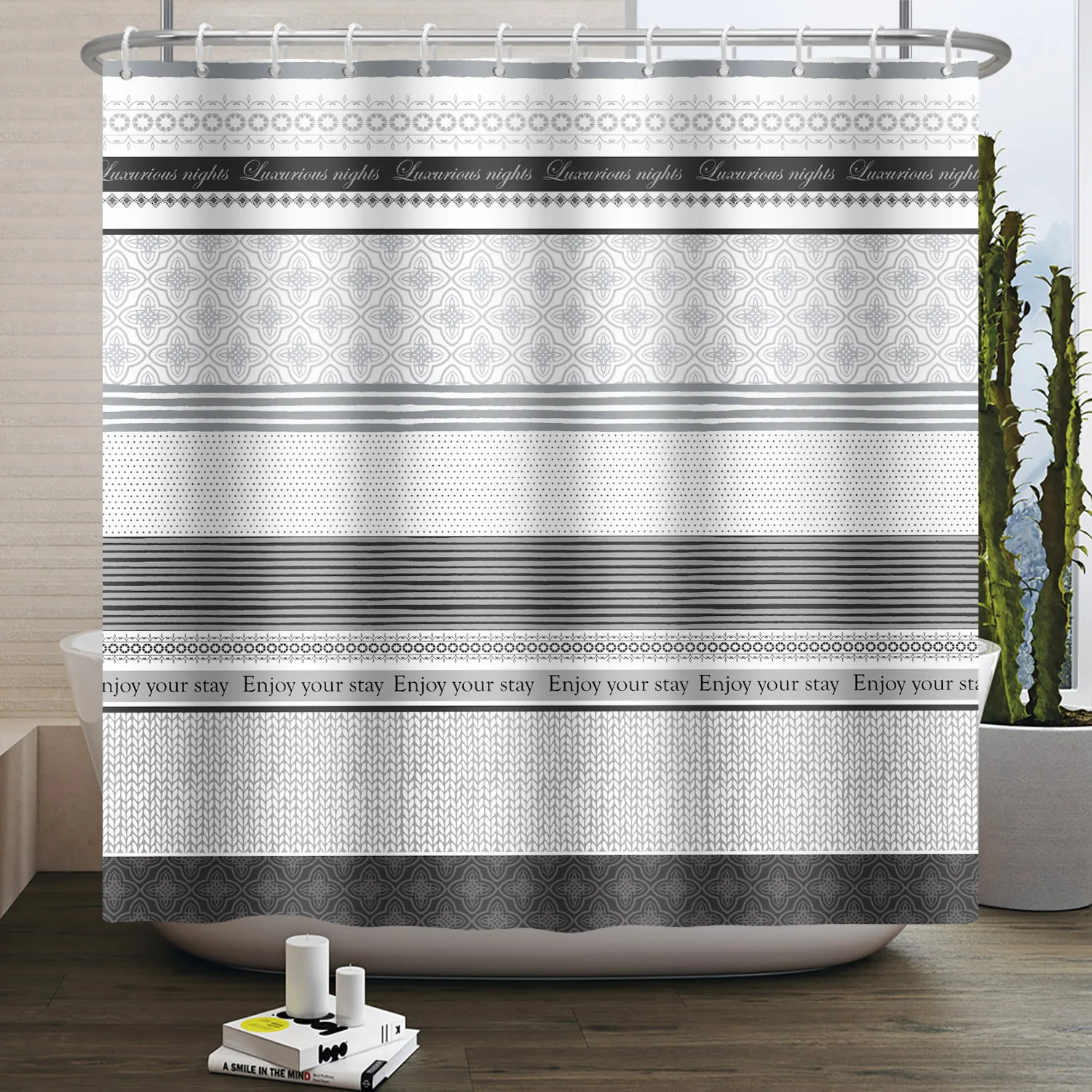Simple Line Pattern Shower Cur - đánh giá và giá Home Bathroom Partition