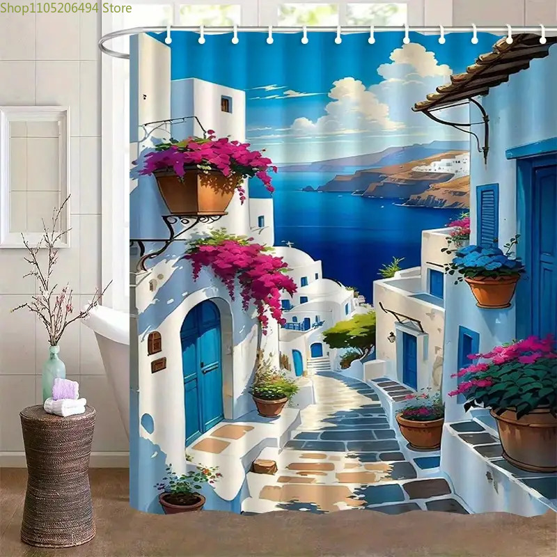 Santorini Greek Island Shower  - đánh giá và giá Home Bathroom Design Ideas